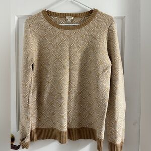J. Crew Jacquard Sweater in Camel size Medium